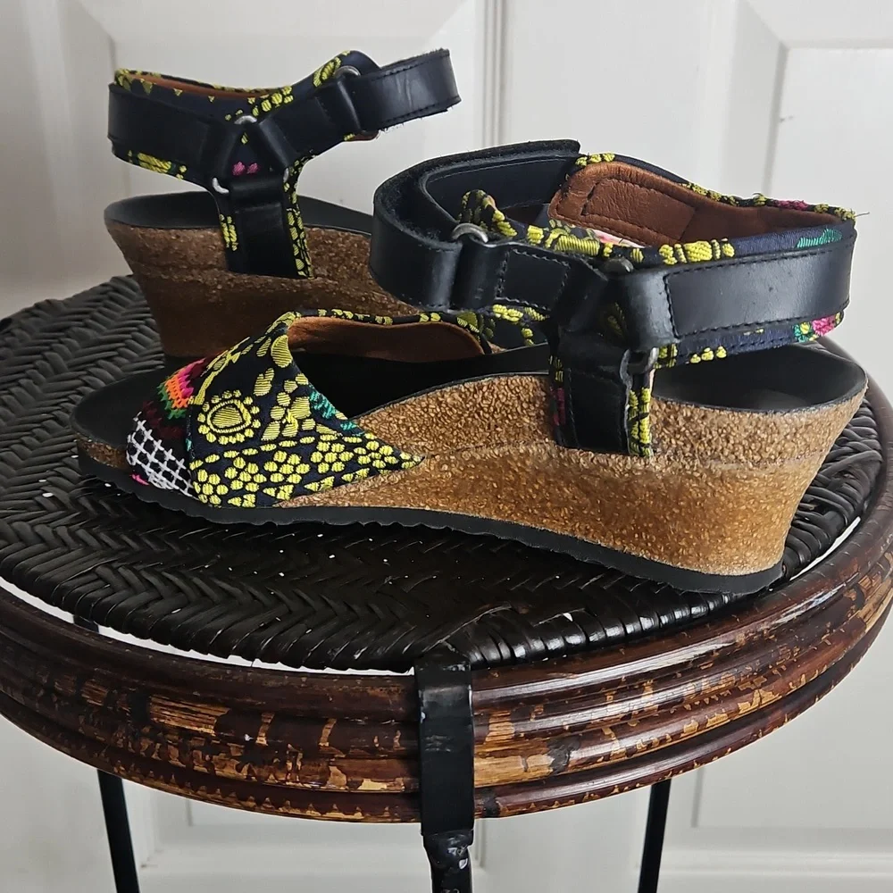 BIRKENSTOCK Papillio Eve Mash ankle wrap wedge sandals US 7 - Picture 4 of 10